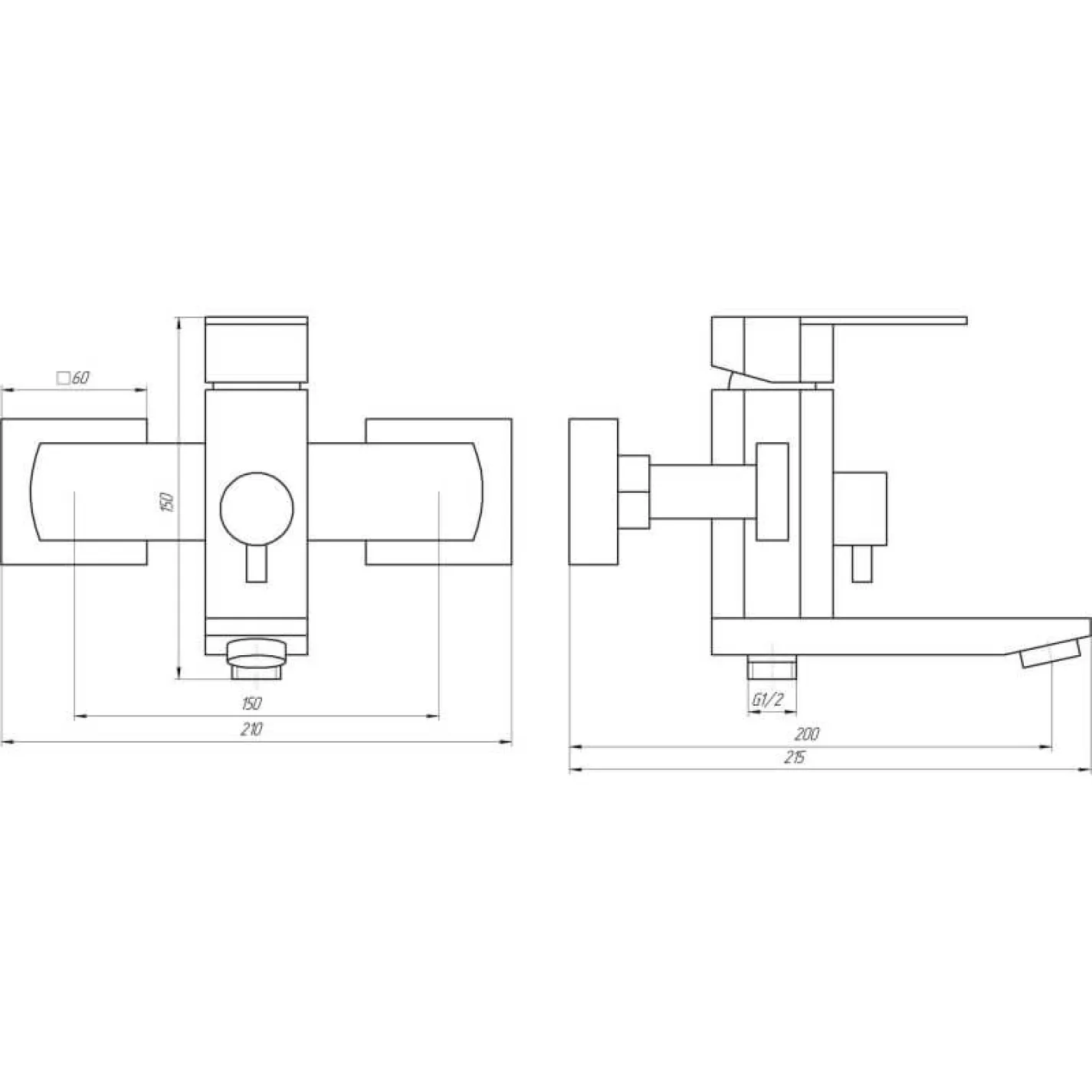 Смеситель для ванны Globus Lux Sorento SQ-102NHR - Фото 1